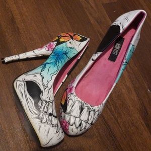 Iron Fist Skull and Butterfly Heels